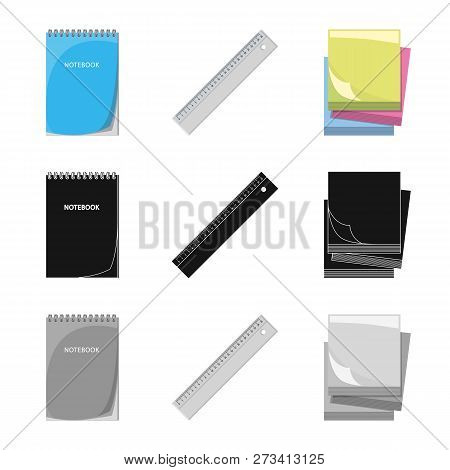 Vector Illustration Of Office And Supply Icon. Set Of Office And School Stock Vector Illustration.
