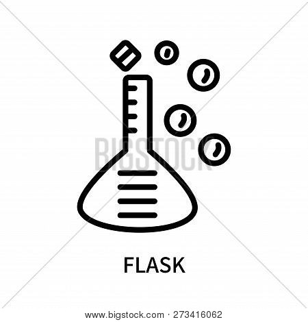 Flask Icon Isolated On White Background. Flask Icon Simple Sign. Flask Icon Trendy And Modern Symbol