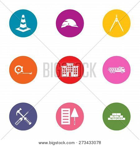 Establishment Icons Set. Flat Set Of 9 Establishment Icons For Web Isolated On White Background