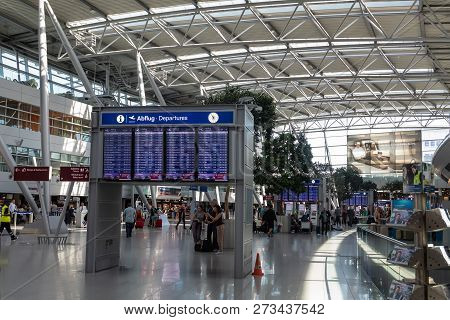 Hall Of A Departure Of The Airport Dusseldorf International