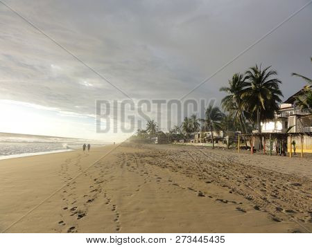 Sunset On A Beach Of Acapulco - Mexico.