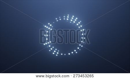 3d Render Blue Dj High-tech Led Equalizer