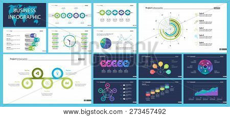 Business Inforgraphic Design Set For Strategy Concept. Can Be Used For Business Project, Annual Repo