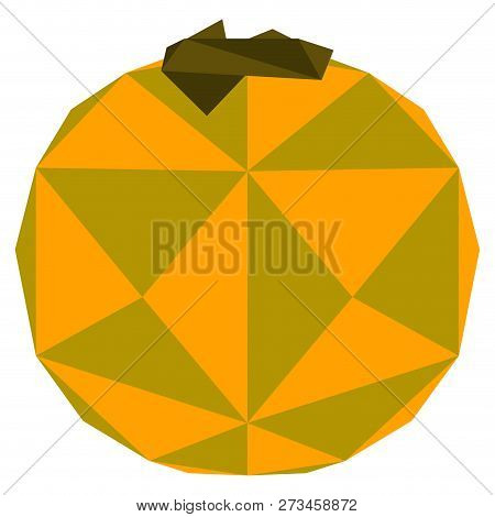Isolated Low Poly Lulo Fruit. Vector Illustration Design