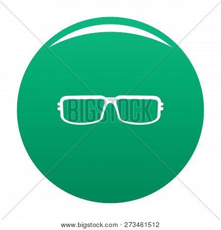 Myopic Eyeglasses Icon. Simple Illustration Of Myopic Eyeglasses Icon For Any Design Green