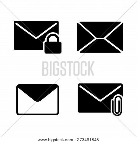 Email, Envelope Mail. Simple Related Vector Icons Set For Video, Mobile Apps, Web Sites, Print Proje