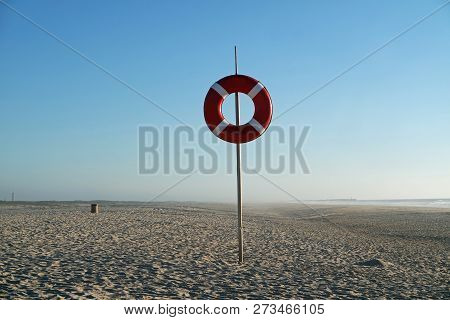Sand Dunes Of Sao Jacinto Beach Near Aveiro