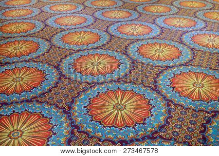 PORTOROZ, SLOVENIA - JUNE 26: Carpet from wool and silk of classical design in Grand hotel Bernardin Portoroz, Slovenia, on June 26, 2015.