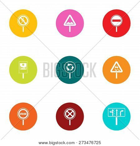 Bend Icons Set. Flat Set Of 9 Bend Icons For Web Isolated On White Background