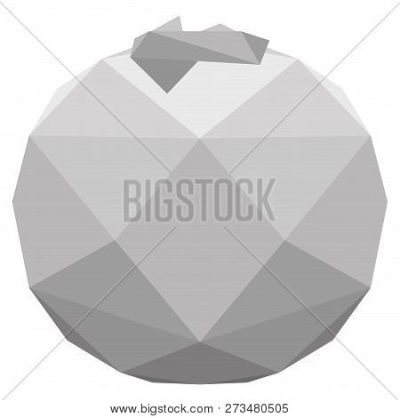Isolated Low Poly Lulo Fruit. Vector Illustration Design