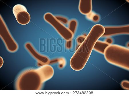 Cells of the body under a microscope. Research of stem cells. Cellular Therapy and Regeneration. 3D render