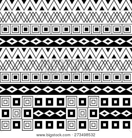 Geometrical Seamless Pattern Background, Vector Illustration Isolated On White