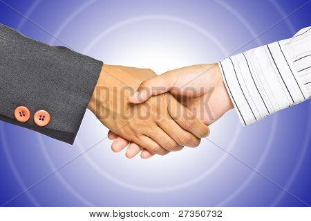 Business Handshake On Gradient Background