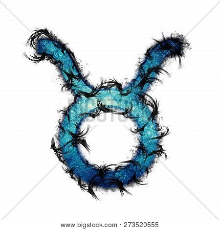 Taurus Zodiac Sign White Background Horoscope Symbol