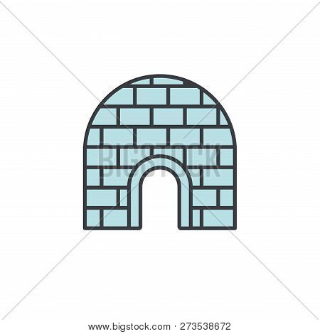 Igloo Icon Vector, Filled Flat Sign, Solid Pictogram Isolated On White. Symbol, Logo Illustration.