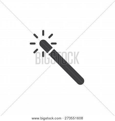 Magic Wand Vector Icon. Filled Flat Sign For Mobile Concept And Web Design. Design Tools Simple Soli