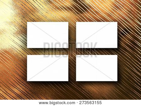 Namecard Mockup Template Background With Crooked Line Pattern Background