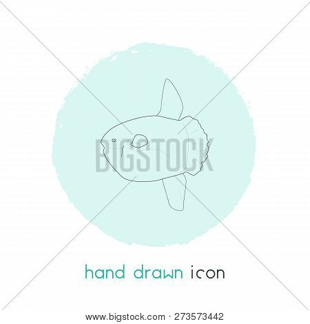 Blowfish Icon Line Element.  Illustration Of Blowfish Icon Line Isolated On Clean Background For You