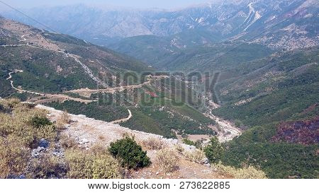 Mountains Near Borsh, Albania, Beautiful Albanian Landscape