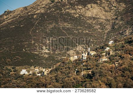 The Village Of Nessa In The Balagne Region Of Corsica