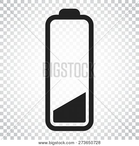 Battery Level Indicator. Vector Illustration On Isolated Backgro
