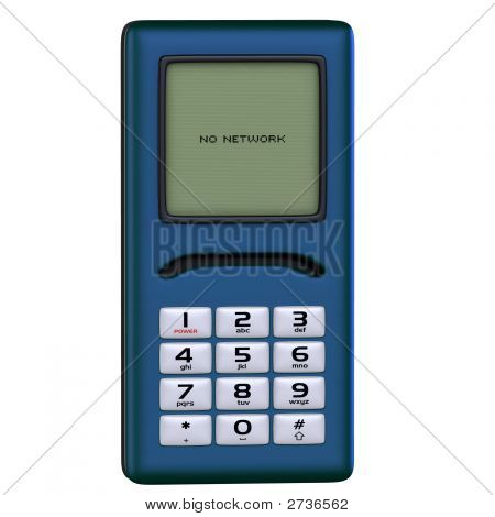 Cartoon Cell Phone With Cute And Funny Emotional Face