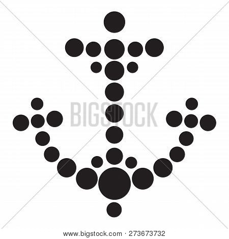 Anchor From Points Icon. Simple Illustration Of Anchor From Points Icon For Web Design Isolated On W