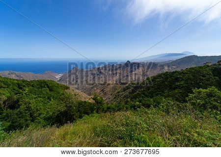 View Of The Macizo De Anaga Mountain Range. Tenerife. Canary Islands. Spain.