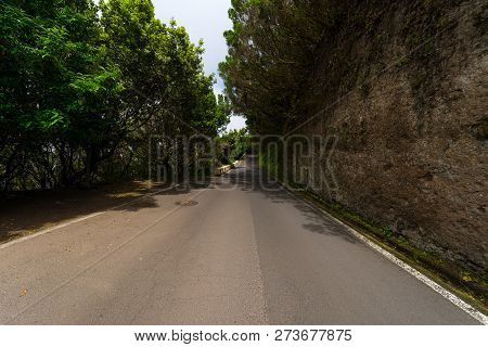 Road In The Macizo De Anaga Mountain Range. The Northern Part Of Tenerife. Canary Islands. Spain.