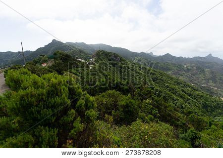 View Of The Macizo De Anaga Mountain Range. Tenerife. Canary Islands. Spain.