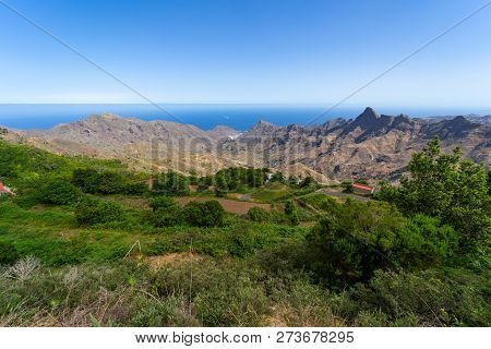View Of The Macizo De Anaga Mountain Range. Tenerife. Canary Islands. Spain.