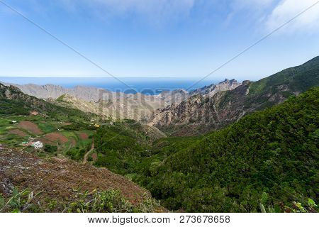 View Of The Macizo De Anaga Mountain Range. Tenerife. Canary Islands. Spain.