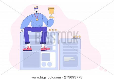Boy Sit On A Form Of The Test