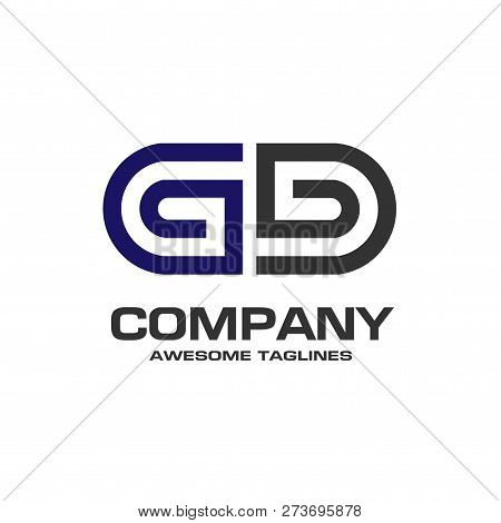 Creative Initial Letter Gd Geometric Business Logo Design Template,  Letter G And D Logo Concept
