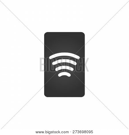 Nfc Payment. Pos Terminal Confirms Contactless Payment From Credit Card. Near Field Communication Co