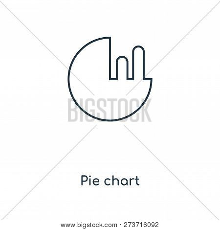 Pie Chart Icon In Trendy Design Style. Pie Chart Icon Isolated On White Background. Pie Chart Vector