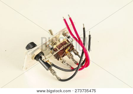 Close-up Of Vintage Pc Part Object On A White Background