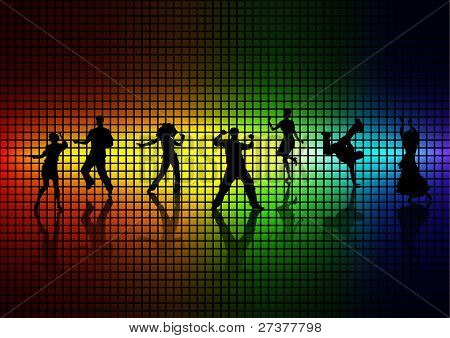 Mensen dansen een Disco.