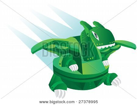 robô de desenho de ilustração - brinquedo de dinossauro