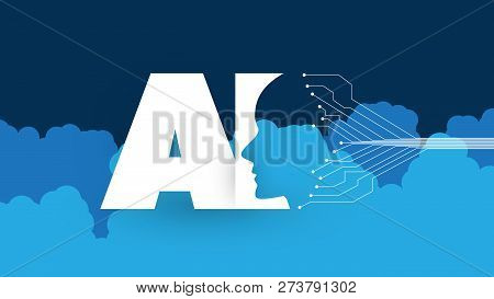 Modern Style Cloud Computing, Global Ai Assistance, Automated Support, Digital Aid, Deep Learning An