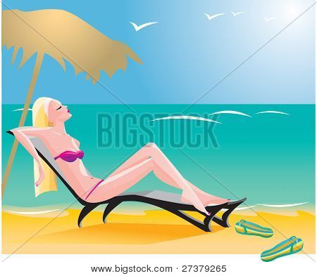 menina na praia