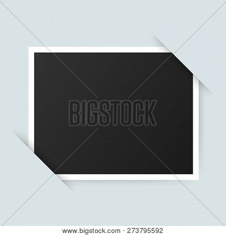 Photo Frame Mockup Design. Realistic Photograph With Blank Space For Your Image.  Vector Stock Illus