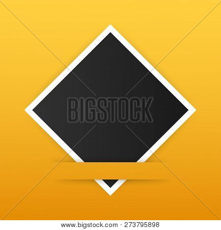 Photo Frame Mockup Design. Realistic Photograph With Blank Space For Your Image.  Vector Stock Illus