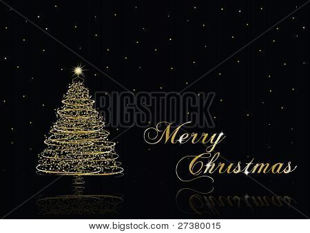 Gouden kerstboom