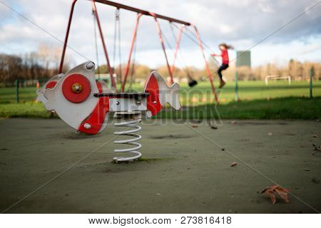 Children's Playground With Fish Rider