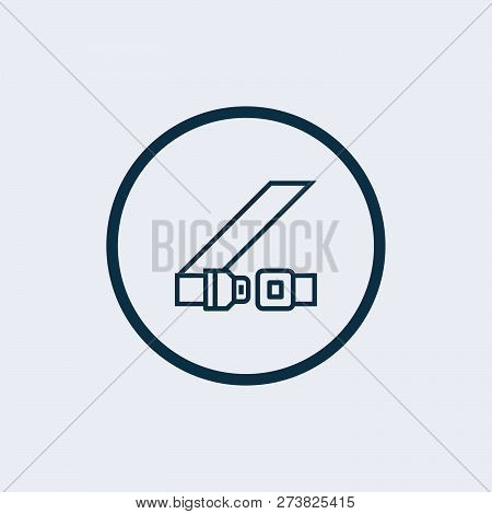 The Seat Belt Icon. Safety Belt, Car Symbol. Flat Design. Stock - Vector Illustration - Vector