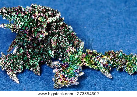 Vanadium Crystals, Colorful Crystals, The Play Of Light On Metal Crystals