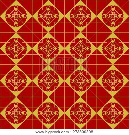 New Year Seamless Pattern. Vector Illustration.  Flat Pattern