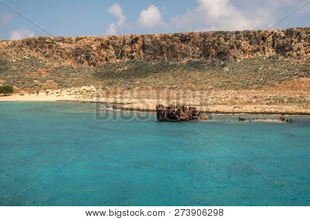 Ancient Gramvousa Fort Is Near The Crete