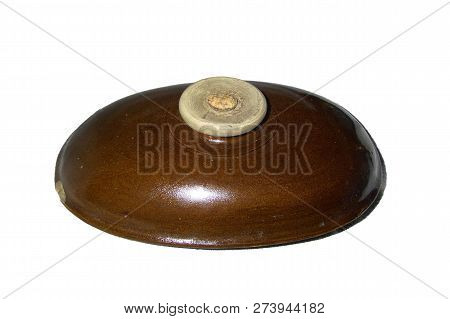 Old Hot Water Bottle Made Of Metal - Bed Warming Bottle - Big Bottle-shaped Form With Cork Closure